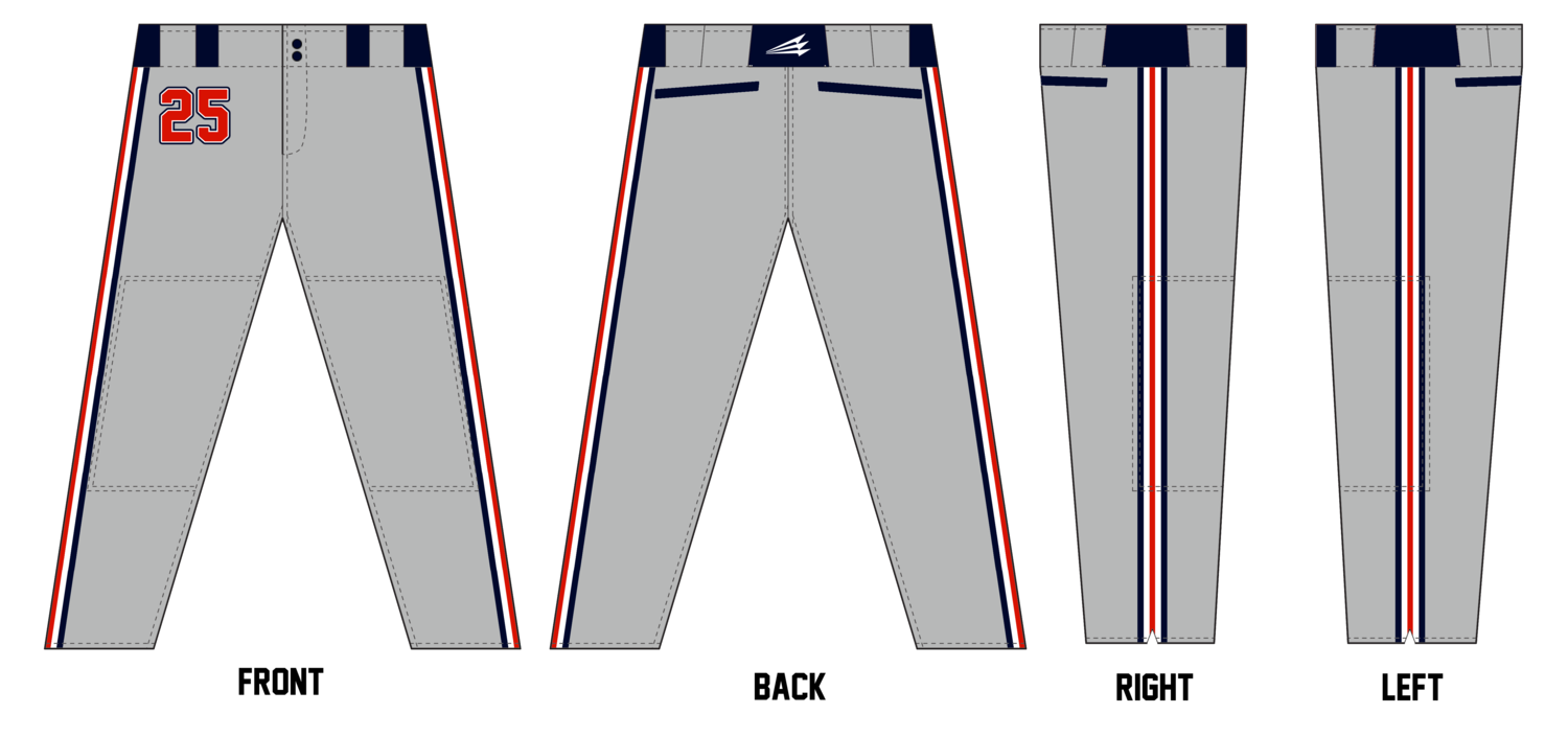 Central Ohio Cyclones Stacheman Elite Custom Long Baseball Pants #BP21B