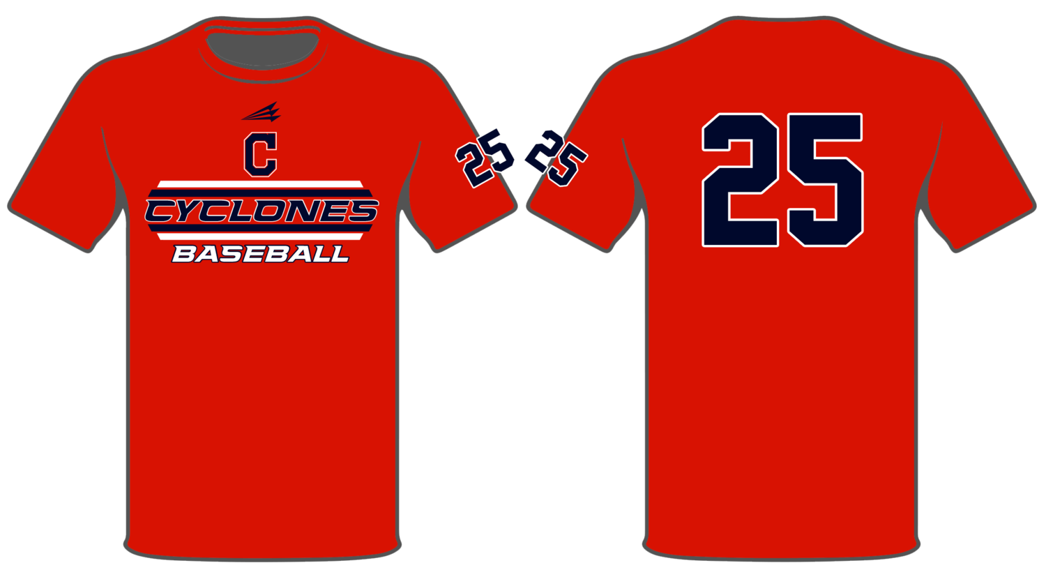 Central Ohio Cyclones Baseball Custom HyperTee #HT2