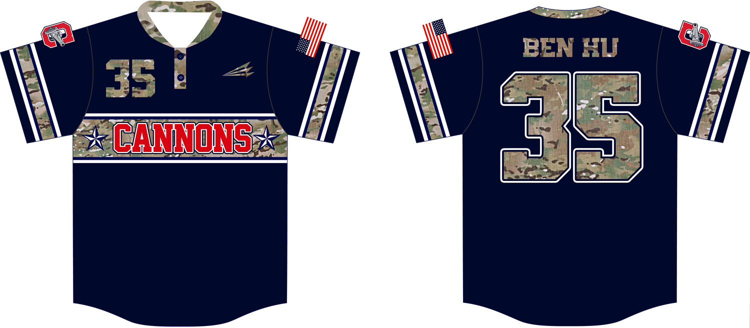 Louisiana Cannons Custom Hexaflex Baseball Jersey #J7b