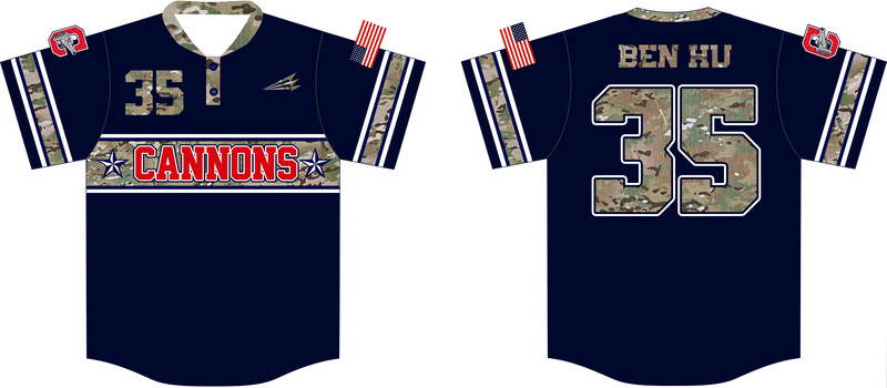 Louisiana Cannons Custom Hexaflex Baseball Jersey #J7b