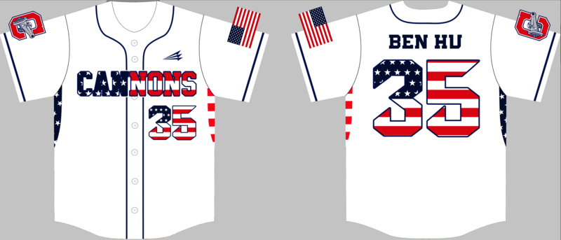 Louisiana Cannons Custom Hexaflex Baseball Jersey #J6d
