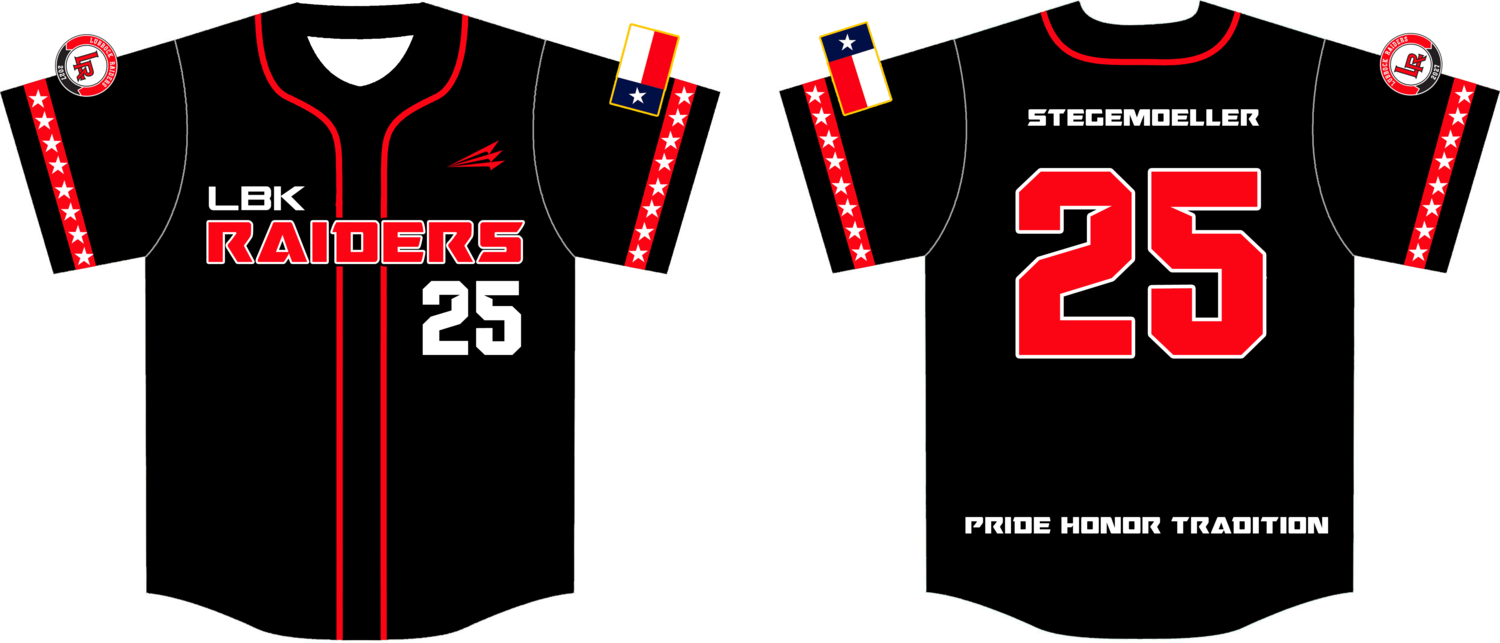 Lubbock Raiders Custom NanoDri Baseball Jersey #J25m