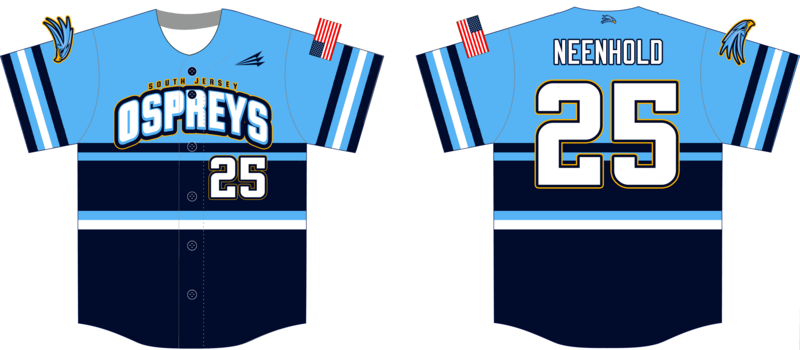 South Jersey Ospreys Custom HexaFlex Baseball Jersey #J10