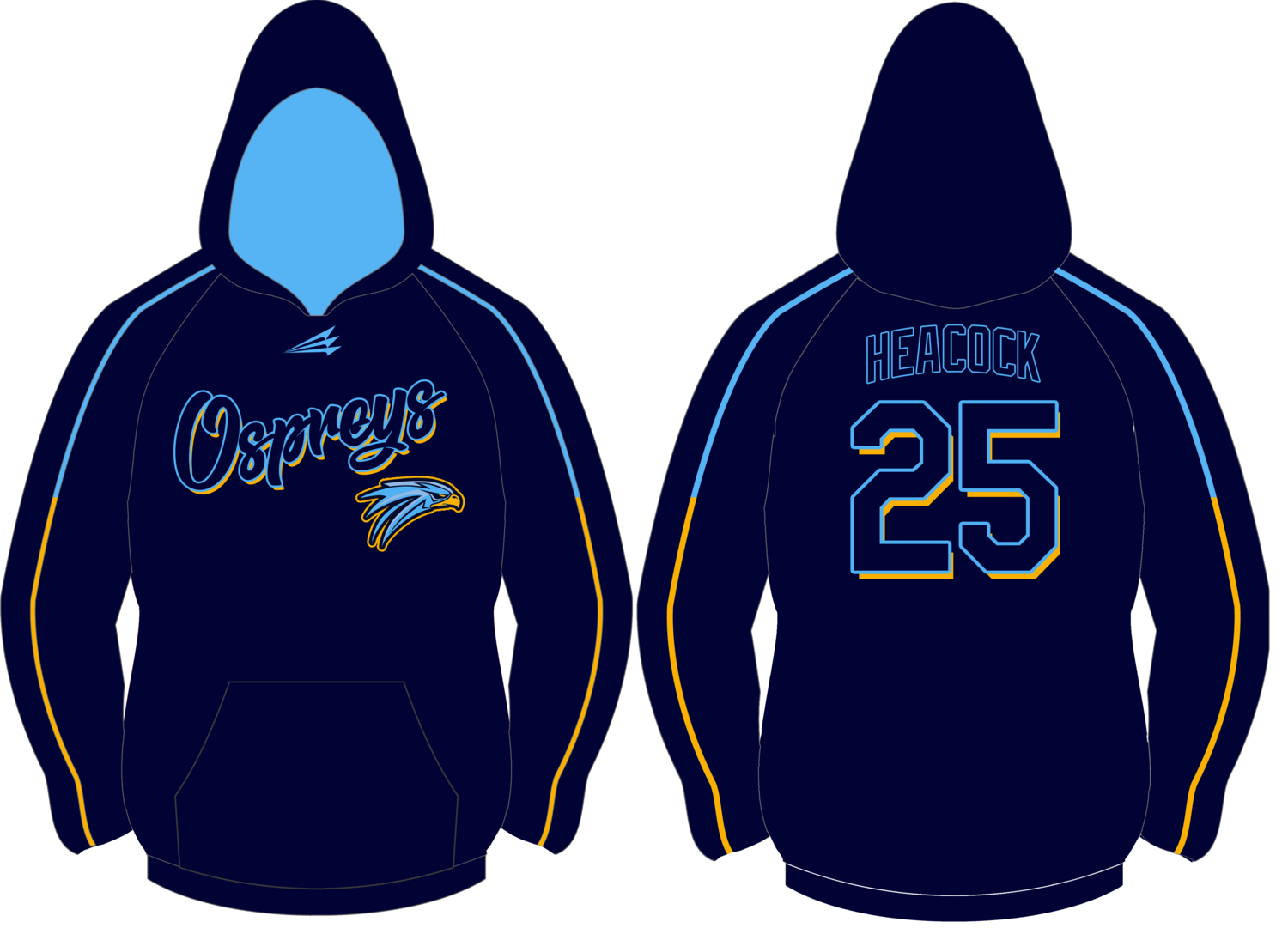 South Jersey Ospreys Custom Baseball Vulcan Hoodie #VH1