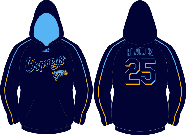 South Jersey Ospreys Custom Baseball Vulcan Hoodie #VH1