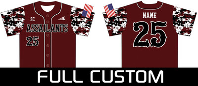 SC Assailants Baseball Custom Jersey Design Camo #1