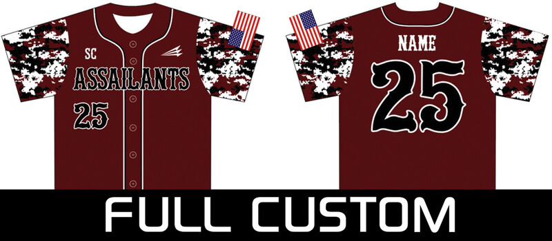 SC Assailants Baseball Custom Jersey Design Camo #1