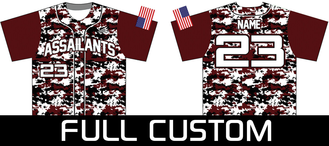 SC Assailants Baseball Custom Jersey Design Camo #2
