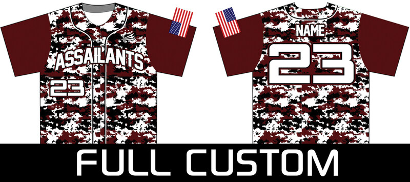 SC Assailants Baseball Custom Jersey Design Camo #2