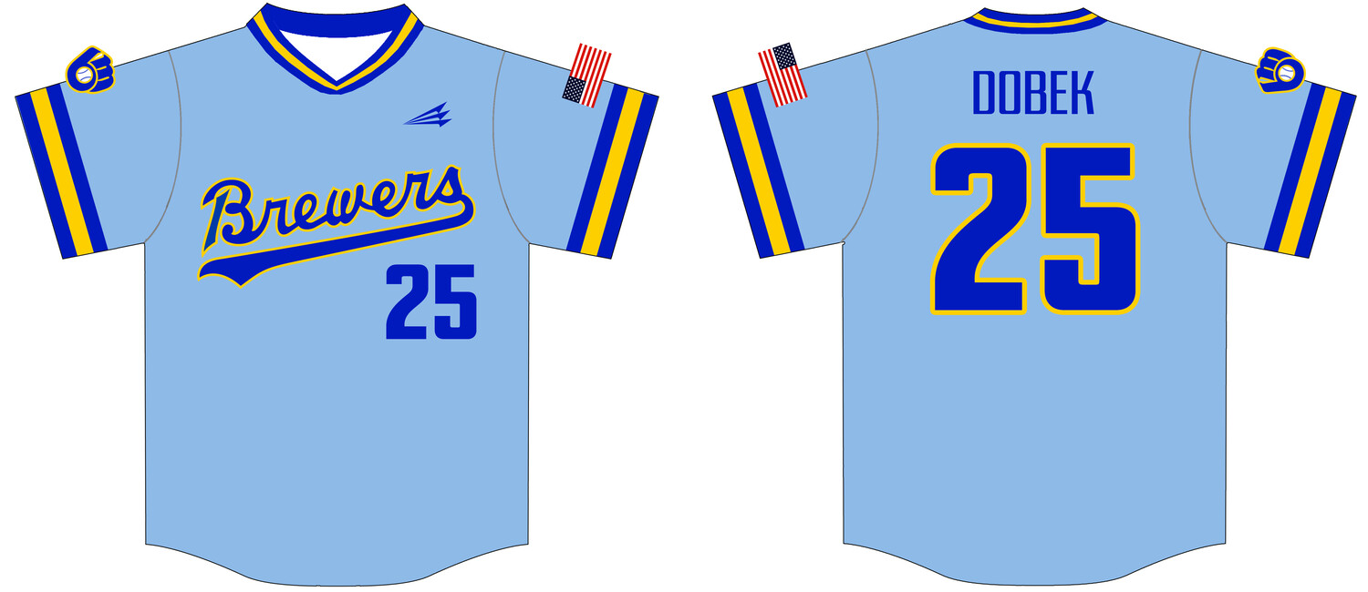 Michigan Brewers Custom Hexaflex Baseball Jersey #J2C