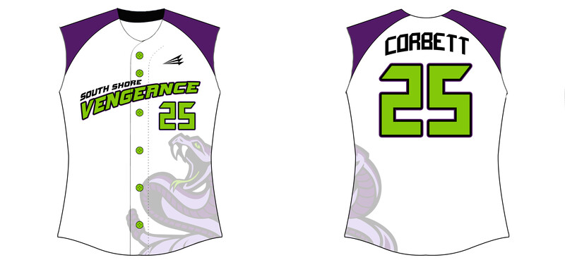 South Shore Vengeance Custom HexaFlex Softball Jersey #J7D