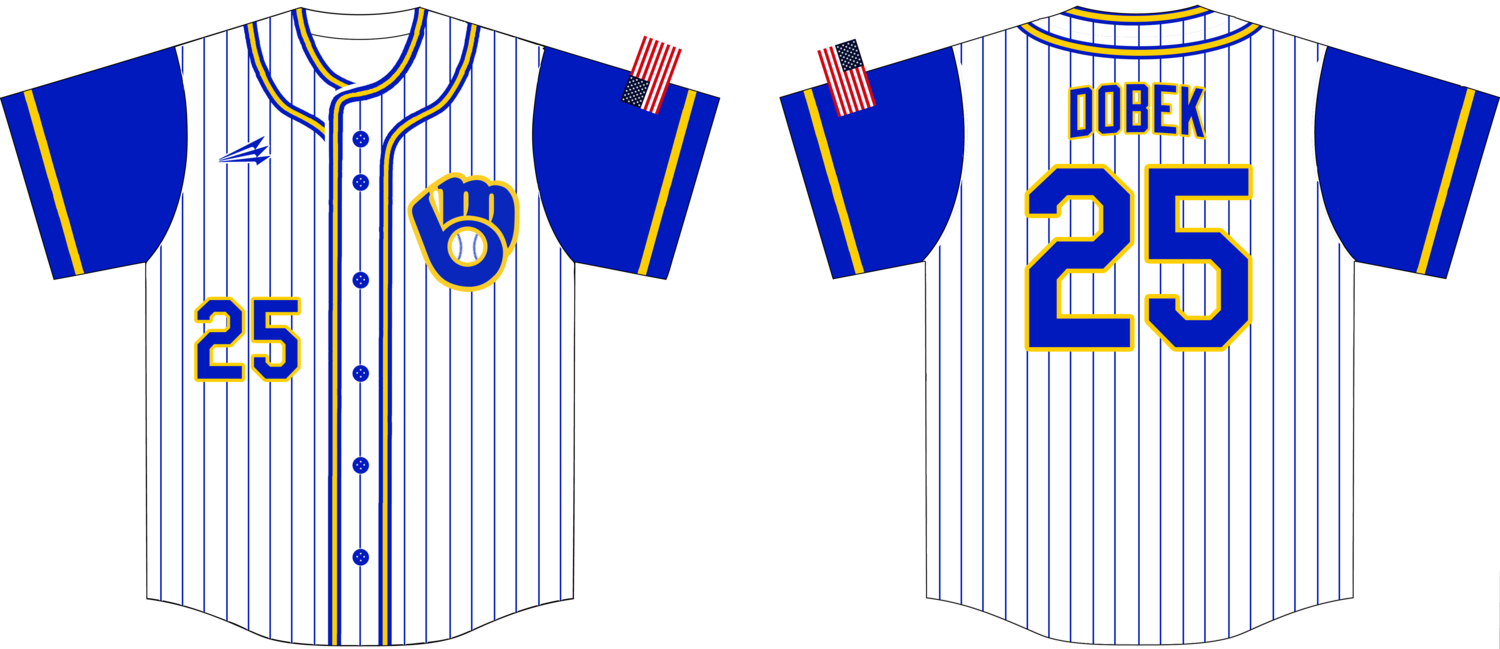 Michigan Brewers Custom Hexaflex Baseball Jersey #J1B