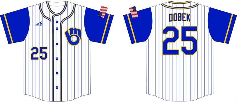 Michigan Brewers Custom Hexaflex Baseball Jersey #J1B