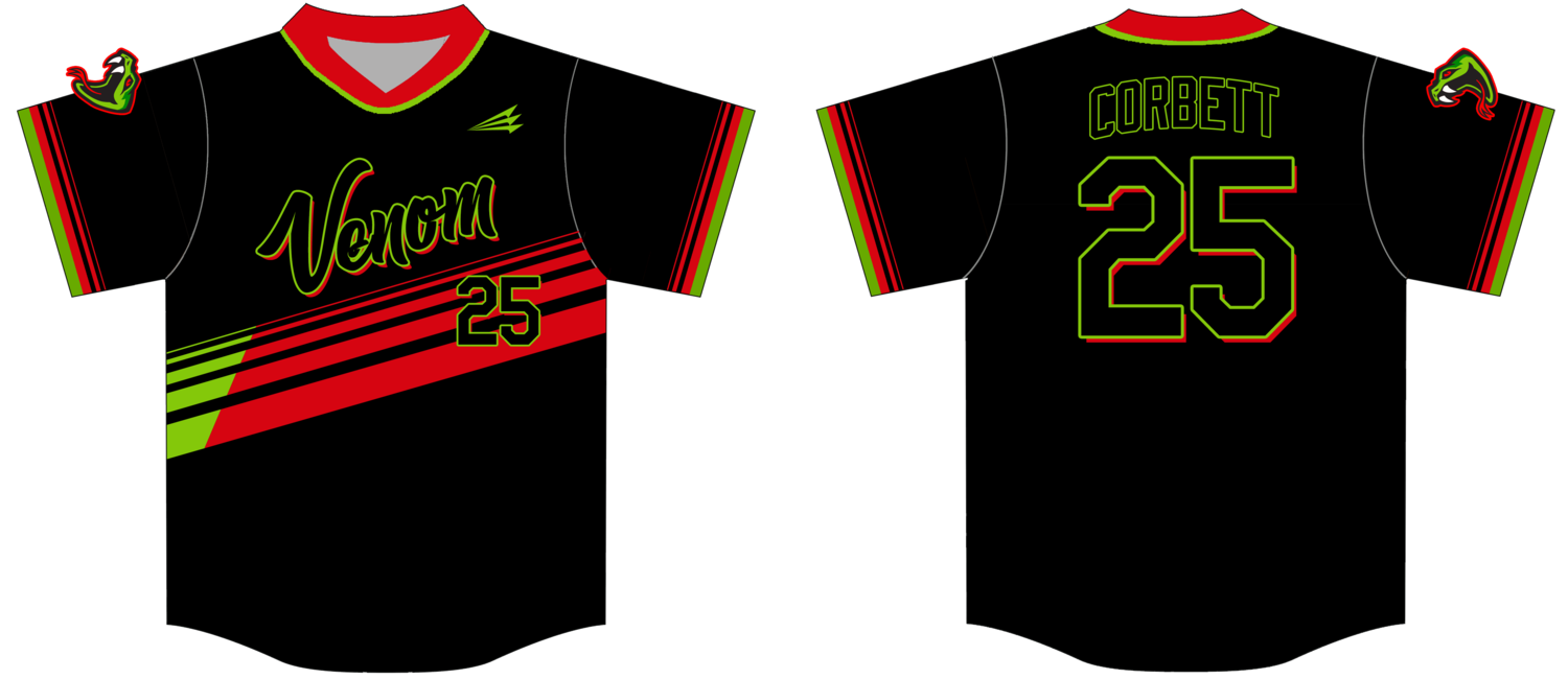 South Shore Venom Custom HexaFlex Baseball Jersey #2