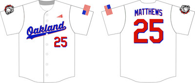 Oakland Bulldogs Custom HexaFlex Baseball Jersey #J1E