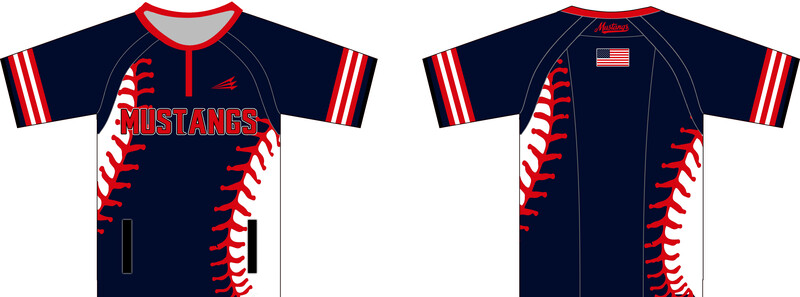 Mustangs (Stinson) Custom Baseball Clutch Cage Jacket  #CC3