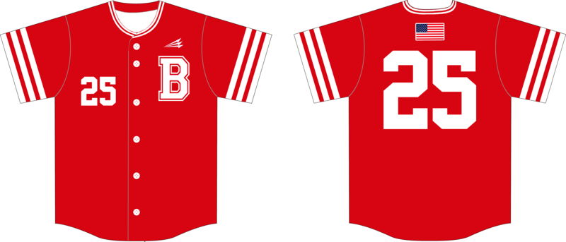 Belvidere High School Custom Baseball Jersey Design #J1d