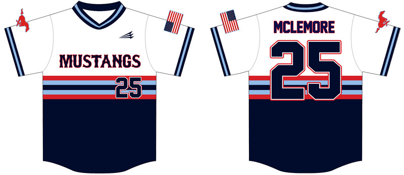 Amarillo Mustangs Custom HexaFlex Baseball Jersey Design #J1B