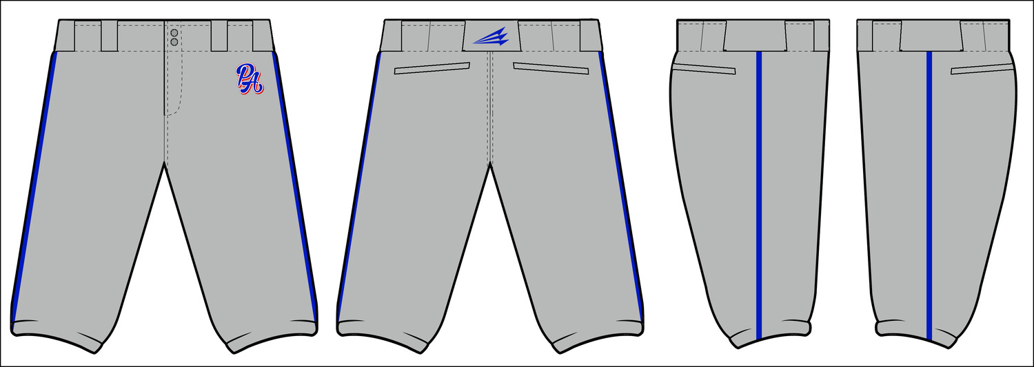 PA Playmakers Stacheman Elite Custom Knicker Baseball Pants #BP4D