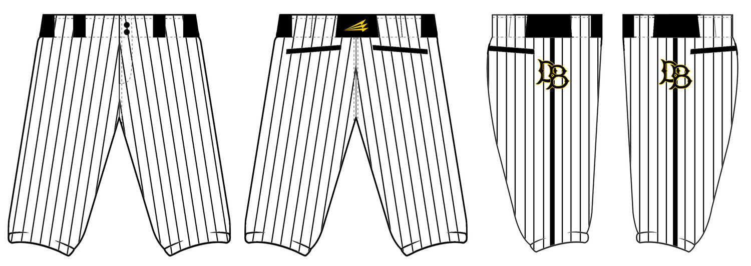 Quincy Dirtbags Stacheman Elite Custom Knicker Baseball Pants #BP4