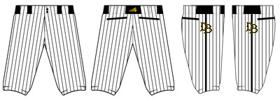 Quincy Dirtbags Stacheman Elite Custom Knicker Baseball Pants #BP4
