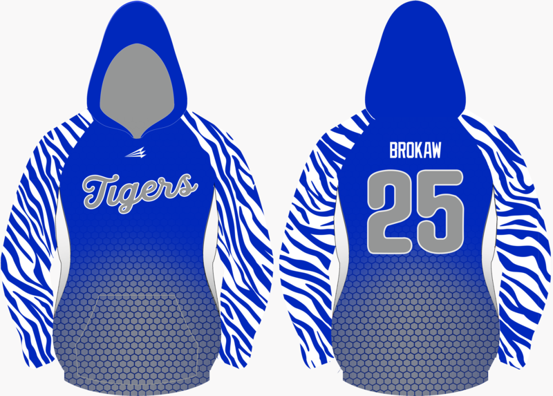 Tiger Travel Baseball Custom Winterized Vulcan Hoodie #VH3