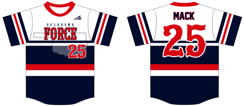 Oklahoma Force Custom HexaFlex Baseball Jersey #J1B