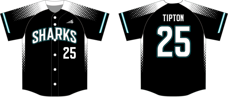 East Texas Sharks Custom NanoDri Baseball Jersey #J2