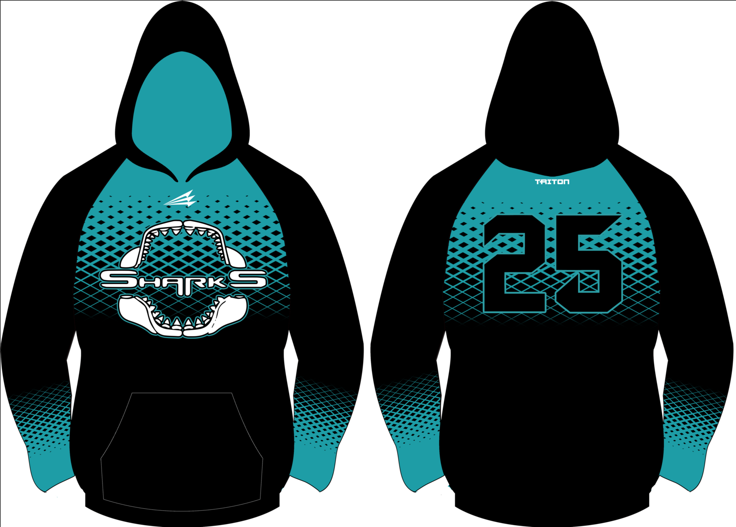 East Texas Sharks Custom Vulcan Hoodie #VH1