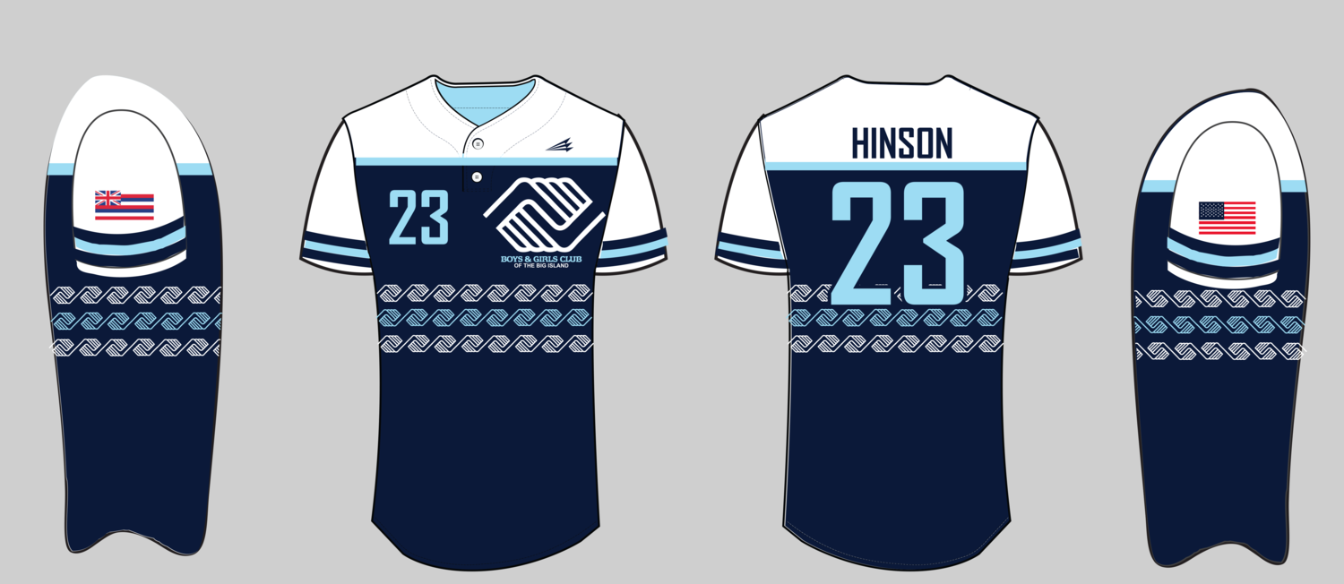 Hilo Boys and Girls Club Custom HexaFlex Baseball Jersey #J1
