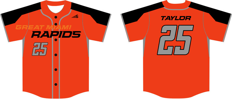 Great Miami Rapids Custom NanoDri Baseball Jersey #J3