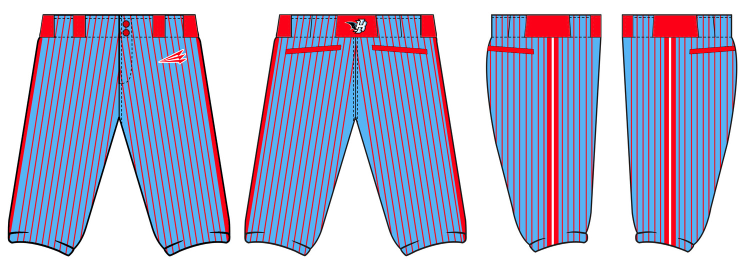 Indiana Bats Custom Stacheman Elite Long Baseball Pants #BP1b
