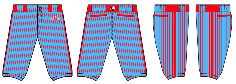 Indiana Bats Custom Stacheman Elite Long Baseball Pants #BP1b