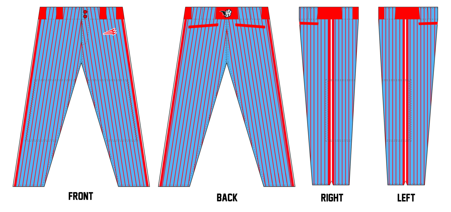 Indiana Bats Custom Stacheman Elite Long Baseball Pants #BP1a
