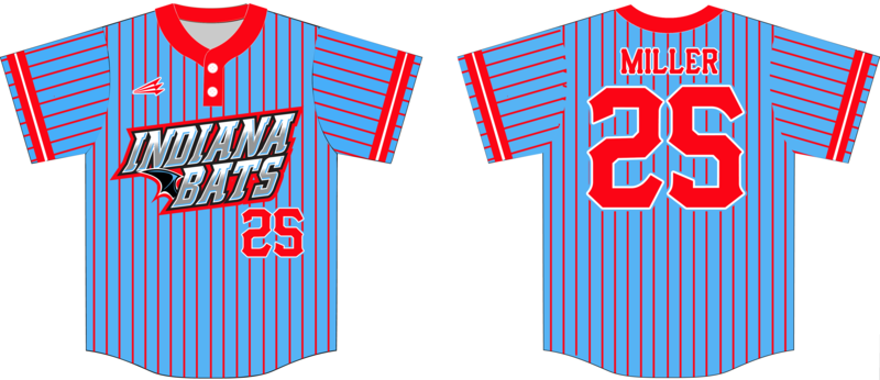 Indiana Bats Custom Nanodri Baseball Jersey #J1c