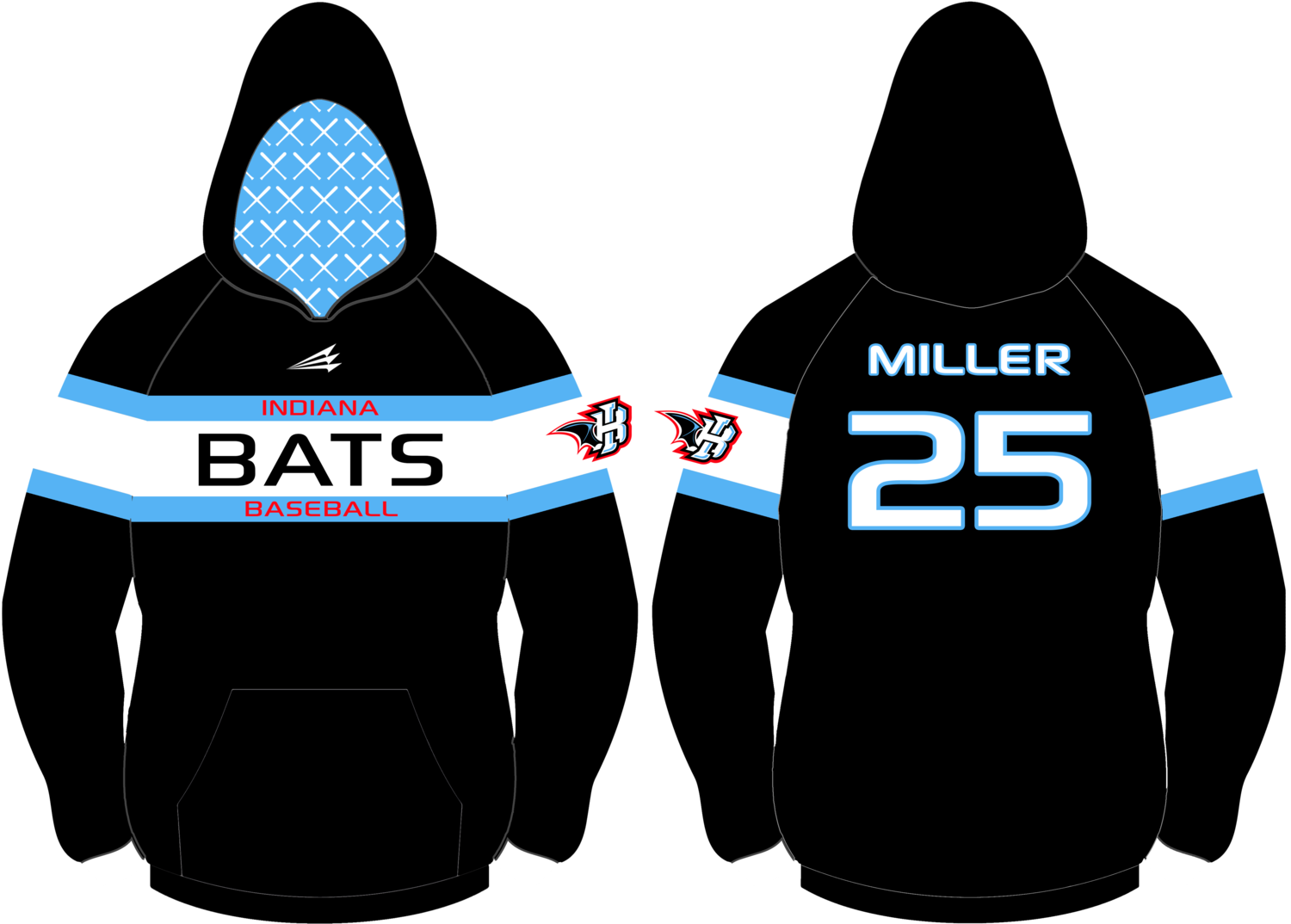 Indiana Bats Custom Winterized Vulcan Hoodie #VH2