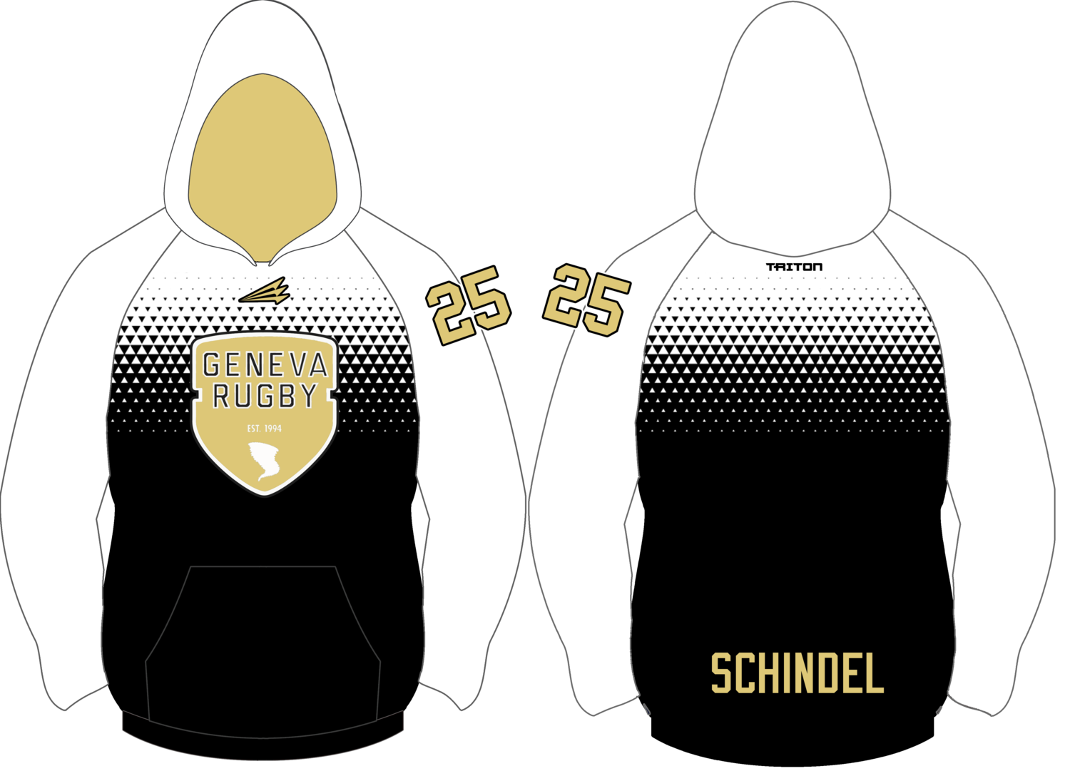 Geneva Rugby Custom Winterized Vulcan Hoodie #VH6