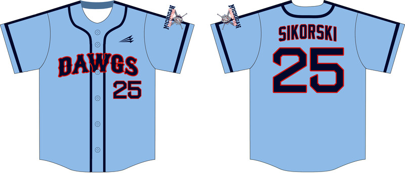 Michigan Dawgs (Sikorski) Custom Nanodri Baseball Jersey #J2B