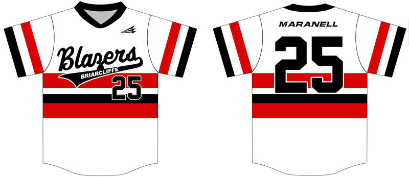 Wheaton Briarcliffe Blazers Custom HexaFlex Baseball Jersey #J3B