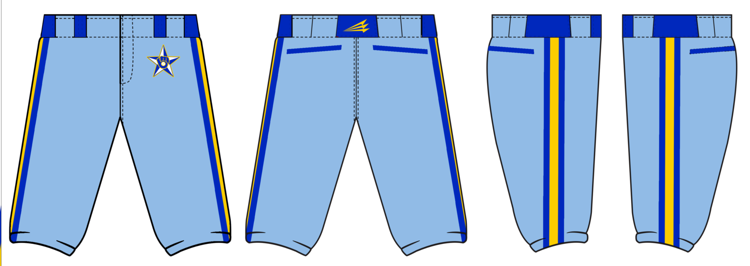 Lone Star Brewers Custom Stacheman Elite Knicker Baseball Pants #BP2B