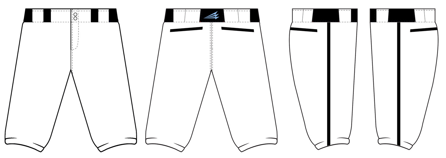 Adrian Dirtbags Stacheman Elite Custom Knicker Baseball Pants #BP9A