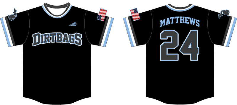 Adrian Dirtbags Custom Hexaflex Baseball Jersey #J12C