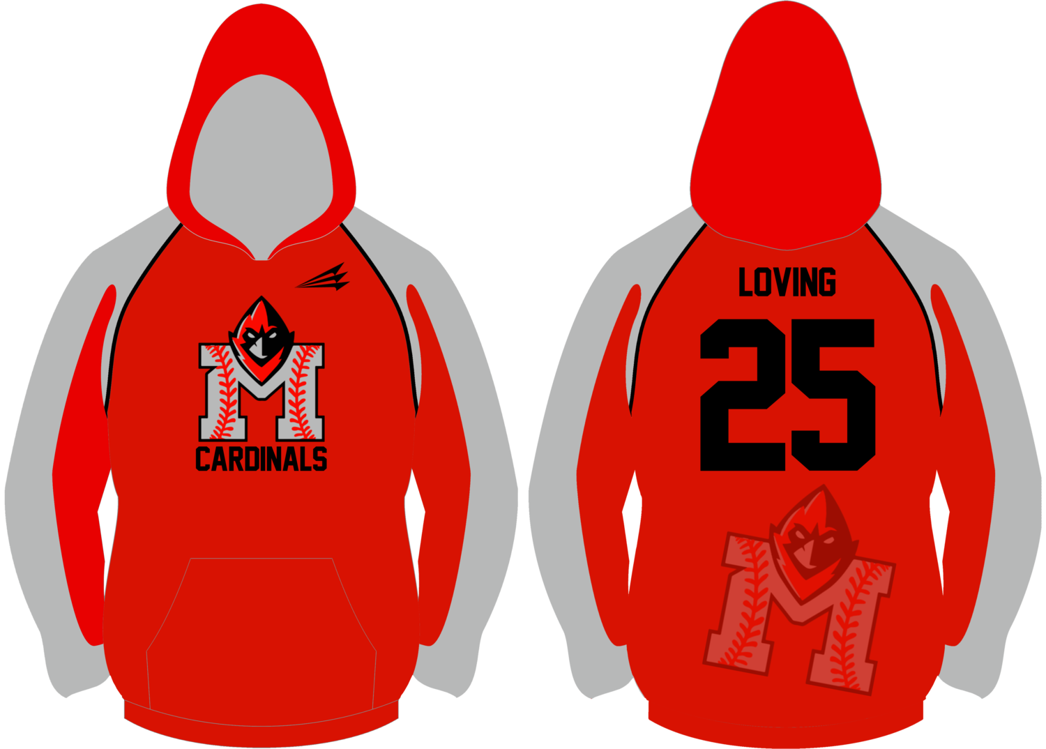 Muscatine Cardinals Baseball Custom Vulcan Hoodie #VH1