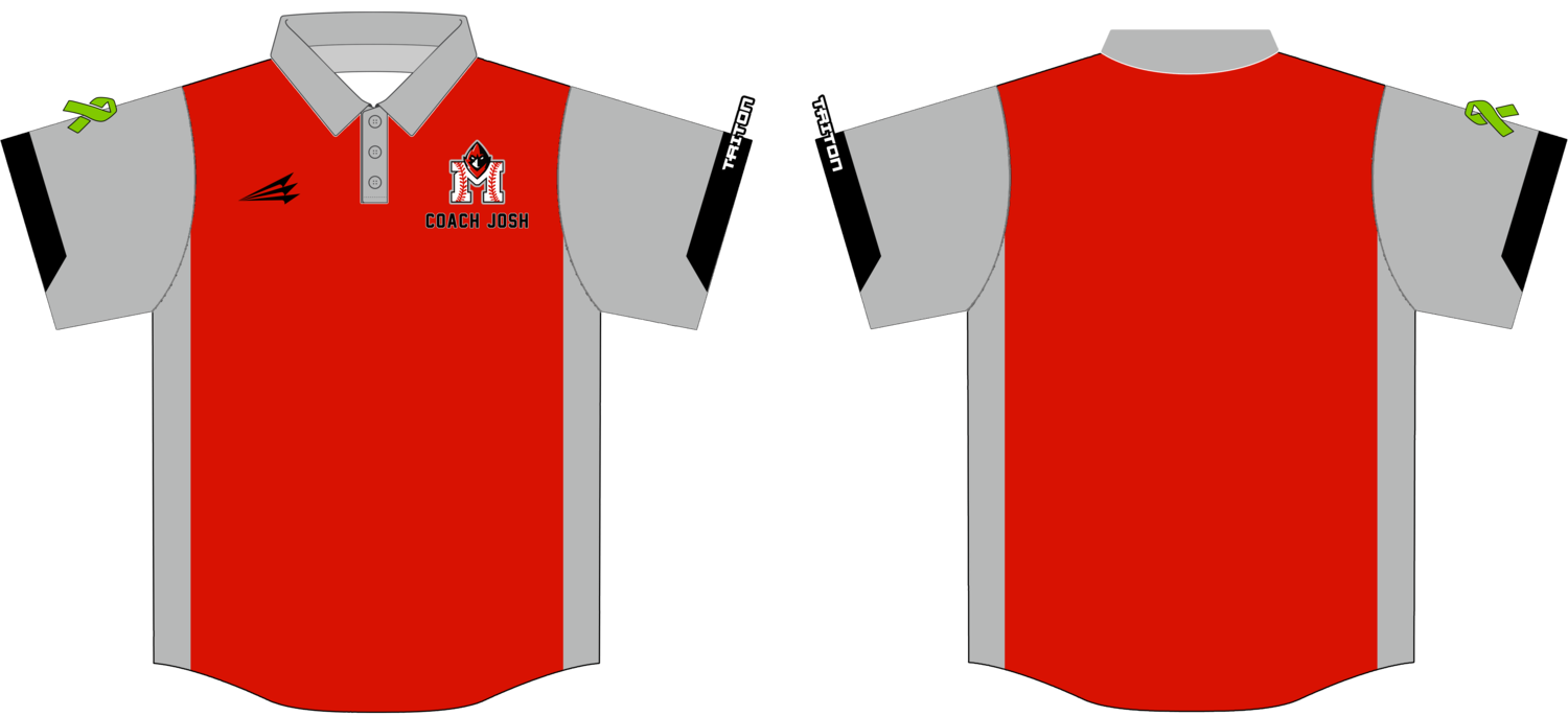 Muscatine Cardinals Baseball Custom HyperPolo #HP2B