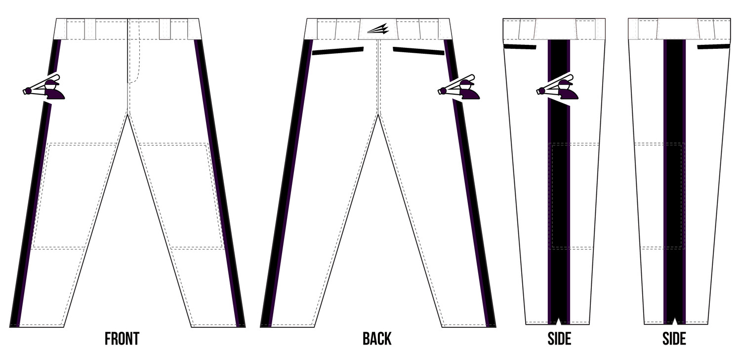 Norwalk Naturals Baseball Stacheman Elite Custom Long Baseball Pants #BP2C