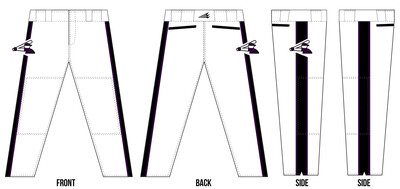 Norwalk Naturals Baseball Stacheman Elite Custom Long Baseball Pants #BP2C
