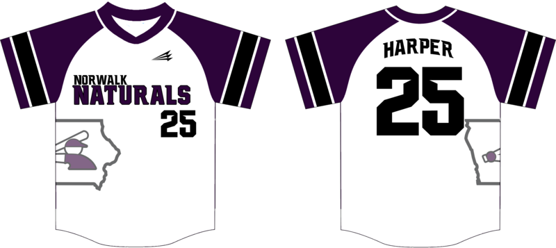 Norwalk Naturals Baseball Custom Hexaflex Baseball Jersey #J6B