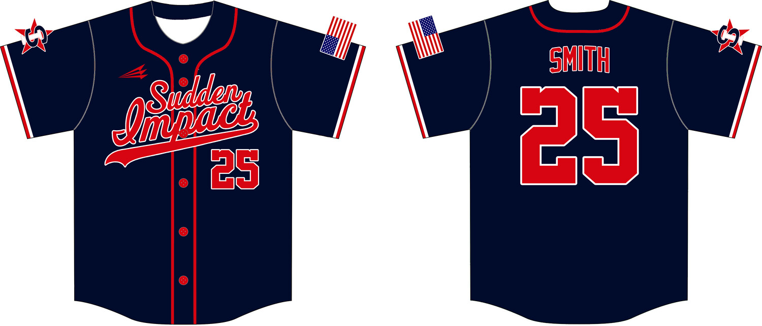 Sudden Impact (Smith) Custom HexaFlex Baseball Jersey #J9