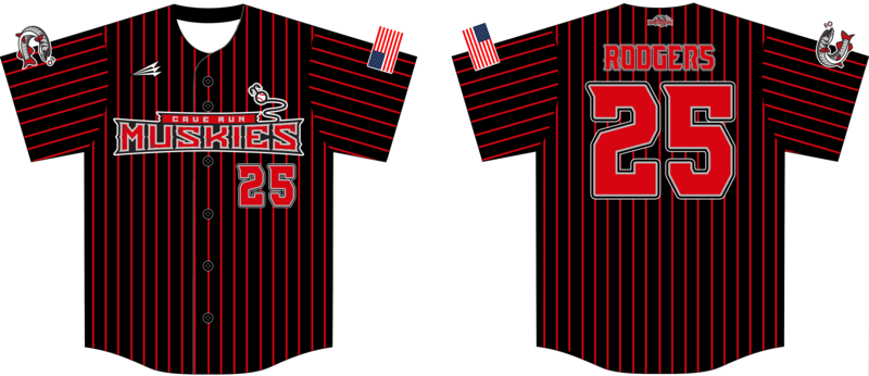 Cave Run Muskies Custom HexaFlex Baseball Jersey Design #J5B