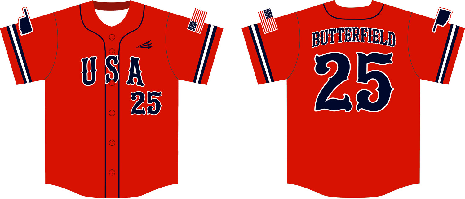 Team USA Gold Custom Nanodri Baseball Jersey #J1
